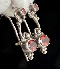 Vintage Sterling Silver Earrings 925 Drop Ladies ~ 1 Ear Wire Bend Needs Strait