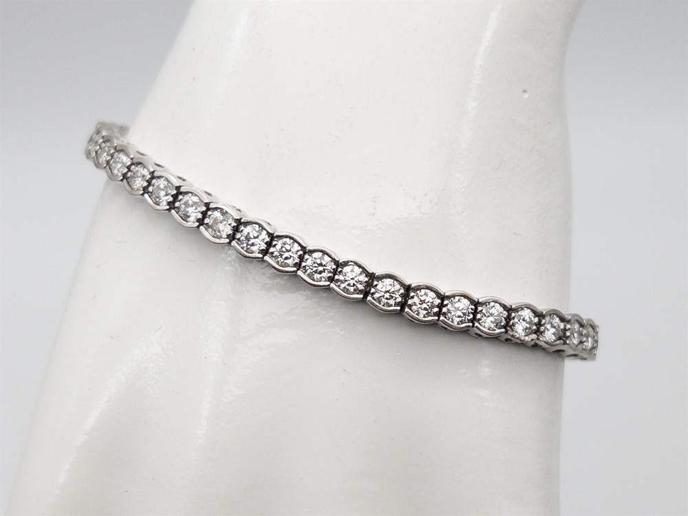 Designer $16,000 7ct IDEAL CUT VS G Diamond 14k White Gold Tennis Bracelet 18g