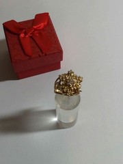 Vintage Uncas Karatclad 18K HGE Ladies SZ.7 Cluster Ring 6.4 Grams (L-5)