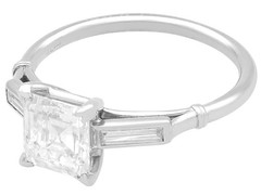 Antique 1.61Ct Diamond and Platinum GIA Certified Ring Circa 1925
