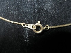 Gold necklace KIM (metal) Pendant 16″ Chain Necklace – KIM is 24mm wide