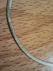Vtg 925 Italy Sterling Silver Herringbone Chain 2.5 mm Bracelet 7 1/8 inches