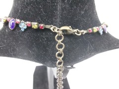 Vintage SORRELLI Signed 17″ Antiqued Brass “Southwest Brights” Crystal Necklace