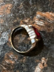 Men’s ruby sterling Uncas mfg Co (1918-1988) ring 6.5-7