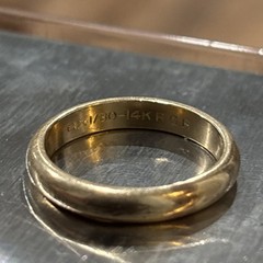 Vintage Men’s Wedding Band 14k RGP Made By Uncas Manufacturing Company