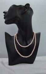 48″ GENUINE MALLORCA SPAIN ISLAND HAND KNOTTED STRING SIMULATED PEARLS BOX COA
