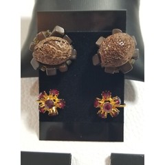 Vintage Clip Earrings Japan West Germany Austria Italy Crystals Faux Pearl Set 6