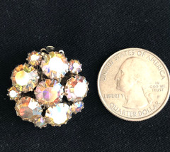 VINTAGE JULIANA AB RHINESTONES /GOLD TONE 5 LINK BRACELET AND EARRINGS SET