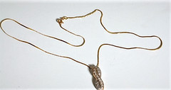 Vintage 14K Gold White & Yellow Gold Diamond Infinity Pendant Necklace Lot BGE