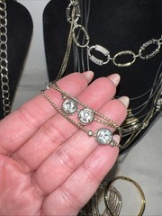30 PC 90s Y2K Modernist Statement Jewelry Lot Mixed Metal Gold Silver Tone Chic