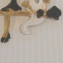 Vintage AJC Croquette Brooch Gold Tone Enamel Halloween Witch Broomstick Ghost