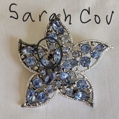 VTG Costume Jewelry Flower Brooch Lot 20 Gold Silver Tone Rhinestone etc. Signed