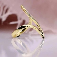 2.2Ct Art Deco Style Lab-Created Diamond Anniversary 14K Yellow Gold Finish Ring