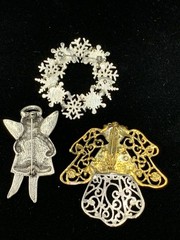 Holiday Christmas Jewelry Lot Brooches Earrings Gerrys Gold Crown Inc Vtg – Now