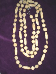 FOSSIL BEAD NECKLACE / Extra Long 60″ / Custom Beads