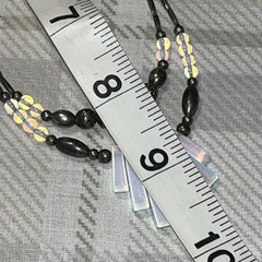 OPALITE Beads And Liquid Silver Bead Necklace 18”