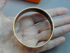 Hermes Jaguar Quetzal L Mediterannee Enamel Bangle Bracelet In Box