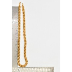 Napier Vintage 24″ Chunky Curb Rope Chain Necklace Gold Heavy Signed 1970s BinBM