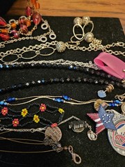 Vintage Lot Jewelry Wear Repair Craft Beads Glass Watch Plastic Metal Shell