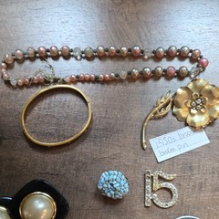 Vintage Junk Jewelry Lot Lisner Monet Goldette Austria Alapaca Silver