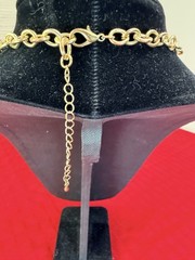 Vtg MCM Brutalist Art Deco Revival Statement Necklace Geometric Medallion