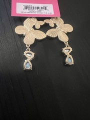 Betsey Johnson Bugging Butterfly Statement Necklace Ring Earrings Set – Rare-G4