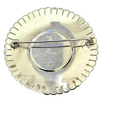 Art Deco KD Sterling Silver Marcasite Initial – ( RS ) – Brooch – 1 3/4 inch