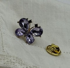 Gorgeous Small GT Violet Purple Butterfly Bug Pin Pretty Accent For Any Outfit