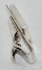 Vintage 1950’s Japanese Sterling Abacus Bullet Back Cufflinks & Matching Tie Bar