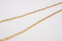 Vintage Gold Filled Braided Necklace 17.75″
