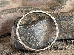 Vintage Art Deco Children’s 10K W Gold Ring Sz 0.5 Eternity Etched