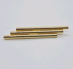 Bar Brooch Gold tone tube Pin Modernist Modern Vintage 3.5 in