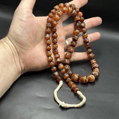 Old Mali Striped Agate Style Beads Vintage African Old Glass Beads