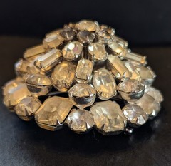 Vintage Large Eisenberg 7 tier Crystal / Glass Brooch