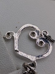 Vintage~**CHARM HOLDER & 7 CHARMS**~925 Sterling Silver~8.1 GRAMS~2.2″ Long