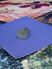 Antique, Vintage Czech Light Blue Rabbit Cracker Jack Glass Charm, Prize, 1″