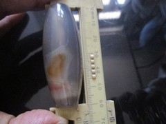 Elongated Bead Agate Antique 60 * 23 mm, 45.19 Gms