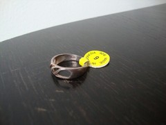 VINTAGE 1970-80 RETRO MOD NEGATIVE SPACE RING STERLING SILVER STAMPED 925 SZ 6
