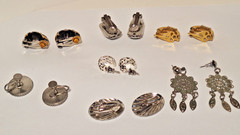 Lot of 6 Pairs Vintage Unbranded & 1 Branded Sterling Silver Fashion Earrings