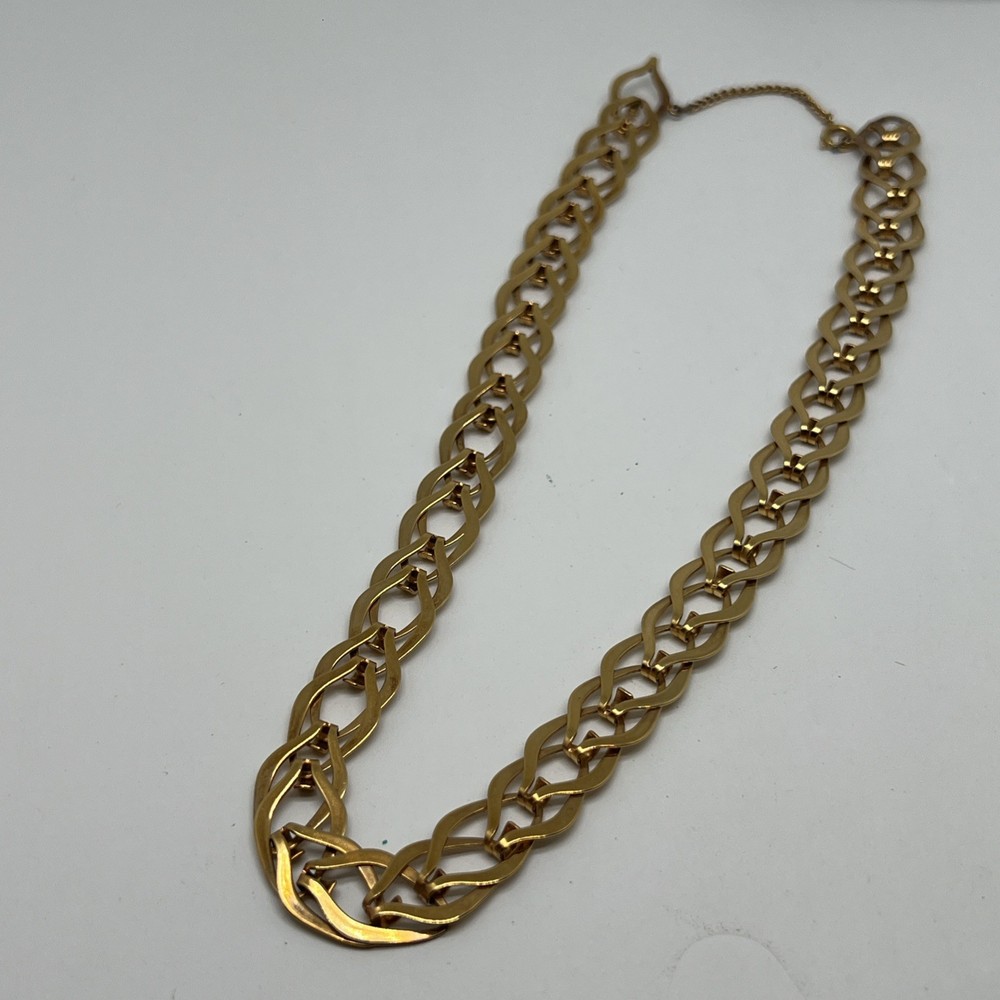 Vintage Signed MMA Gold Tone Chain 16.5” Necklace (8317)