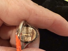 OLD BUTTERFLY WING RING 1839 – 1841 Neustadt & Barnett BIRMINGHAM SILVERSMITH