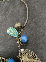 Vintage metal and Bead Necklace Lot Nice clasp Costume Jewelry