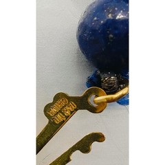 Vintage Graduated Lapis Lazuli Bead Necklace 14k Spacers Filigree Clasp 19in