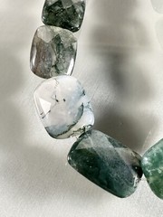 Irregular Fancy Jasper Hexagon Gemstone Strand Necklace 16”