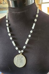 Vintage Ganesh Pendant Necklace Elephant Hindu Deity Carved Resin Boho