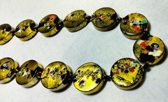 Vintage Venetian Fancy Glass Beads ala Gustav Klimt Beaded Necklace Demi Parure