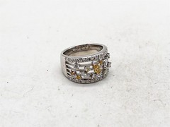 $10000 1ct VS Fancy INTENSE Yellow Diamond Platinum 12mm Band Ring 18g CERTIFIED