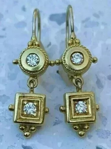 Round Cut Lab Created Diamond Bridal Wedding Pretty Gift Earring In 925 Silver