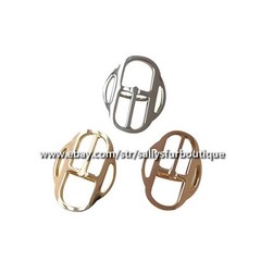 Sallys Quality 100% Copper Scarf Ring Mini Belt Buckles Brooch For Silk Scarves