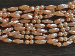 Multi-strand Necklace Made of Artificial Pearls Vintage Soviet Jewelry USSR
